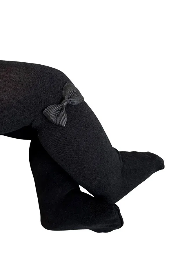 Детские носки с оборками Baby mycro panty socks with bows Daymod, Black