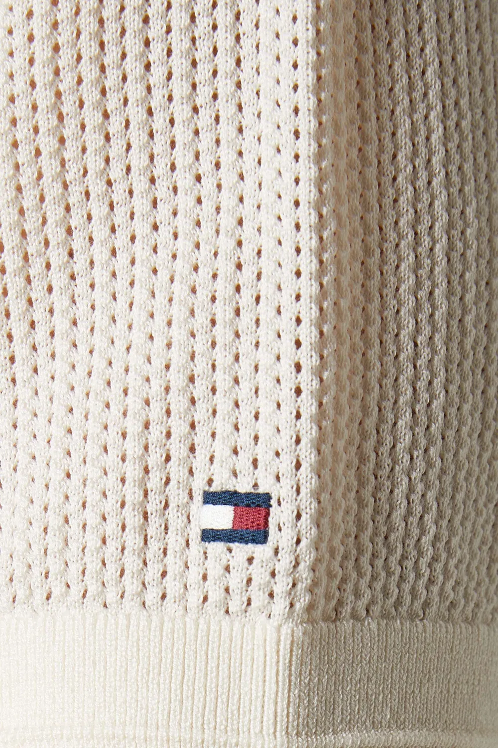 Футболка поло с текстурным узором Tommy Hilfiger, белый — фото 4