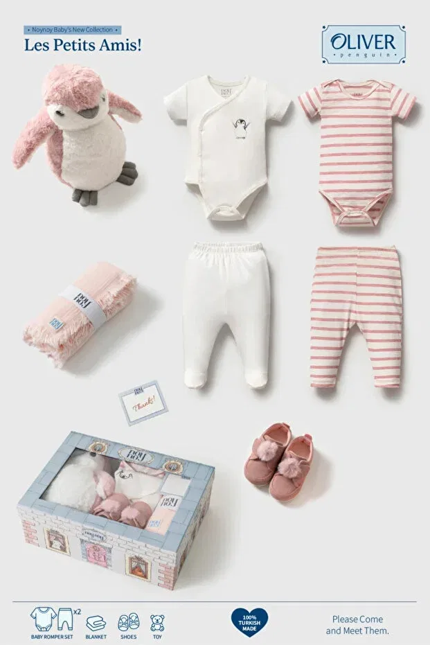 Детский комплект из 7 предметов из хлопка Noynoy Baby, Penguin