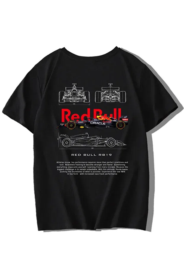Детская футболка для мальчиков с принтом Redbull Rb19 Brz Kids, Black
