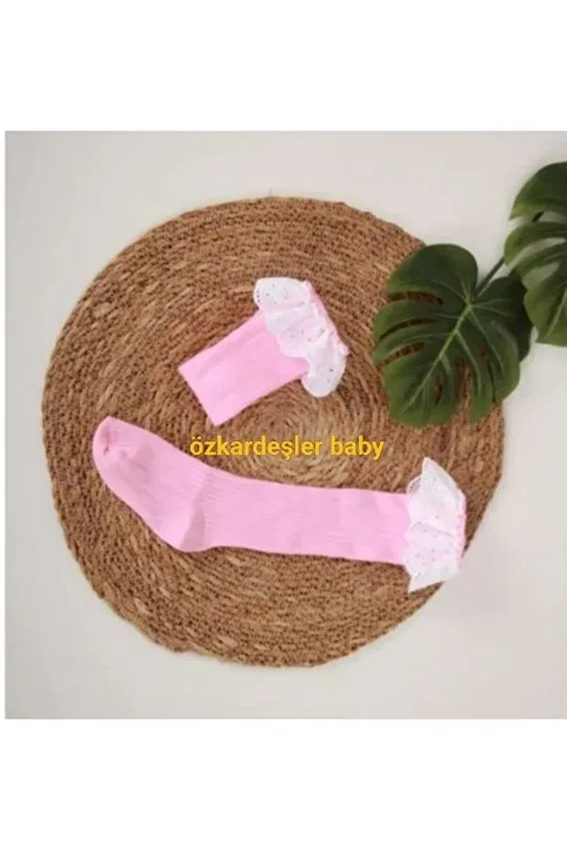Детские носки с кружевом Özkardeşler Baby, Pink
