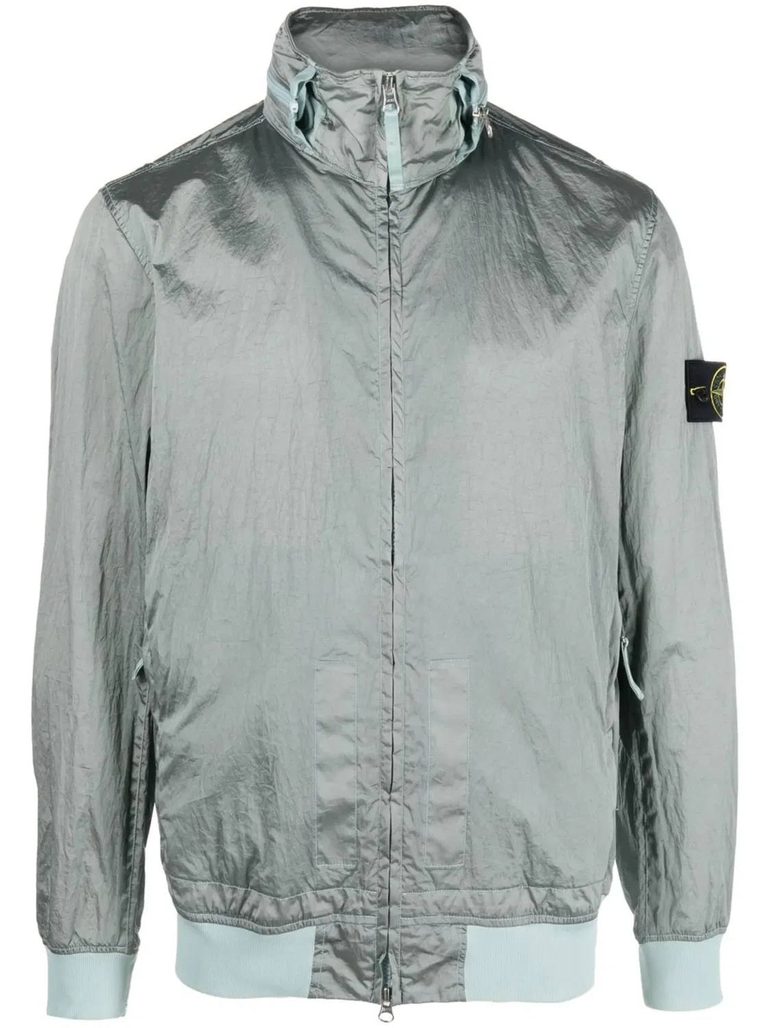 Куртка-бомбер с длинным рукавом и патчем Компас Stone Island, серый