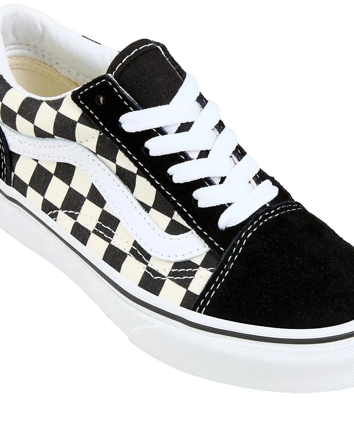 Детские кроссовки для мальчиков с принтом Old Skool Vans, Black White — фото 3