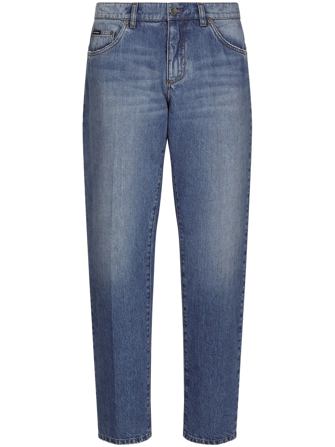 Джинсы средней посадки со straight-leg Dolce & Gabbana, синий