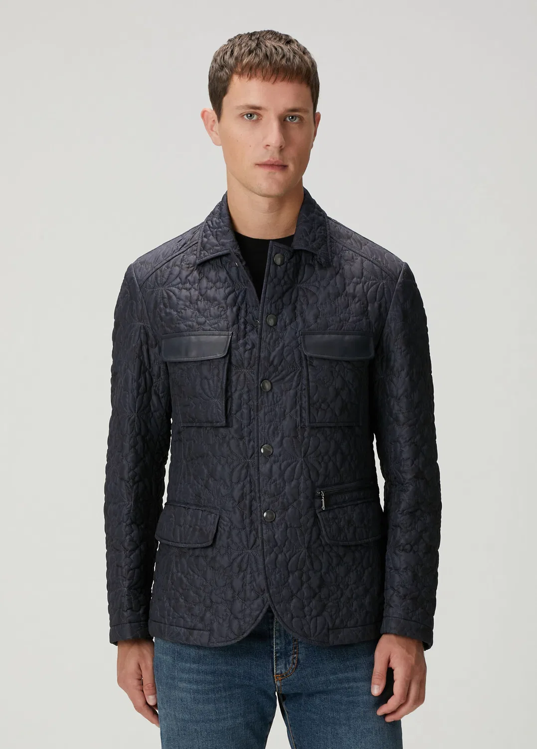 Пуховик стеганый Etro, navy