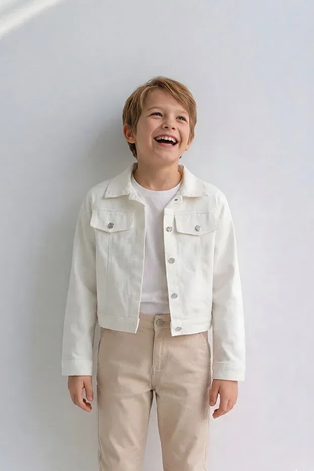 Детская куртка для девочек с принтом Esila Kids, White