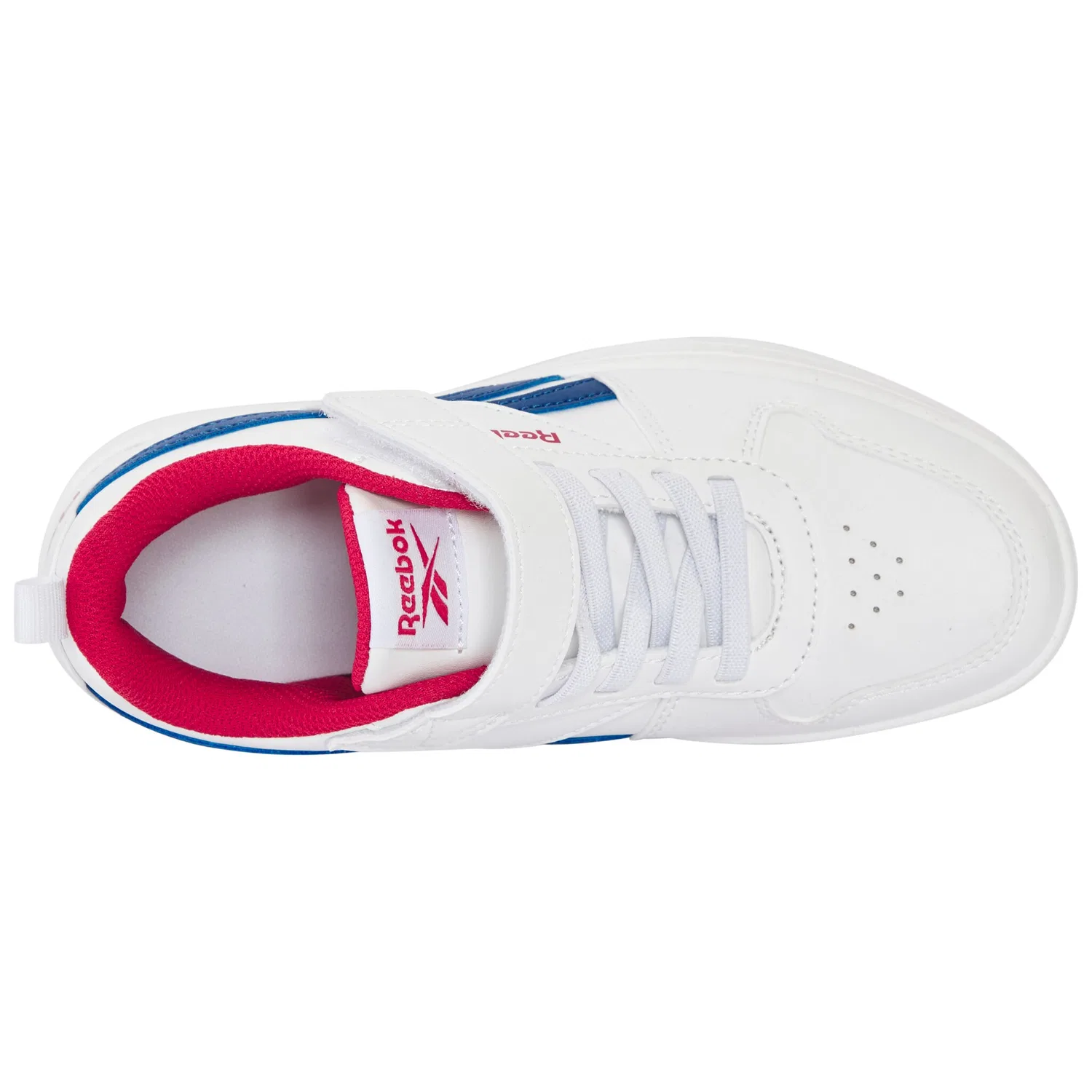 Детские кроссовки на шнуровке Reebok Classic, WHITE/VECTORRED/VECTORBLUE — фото 4
