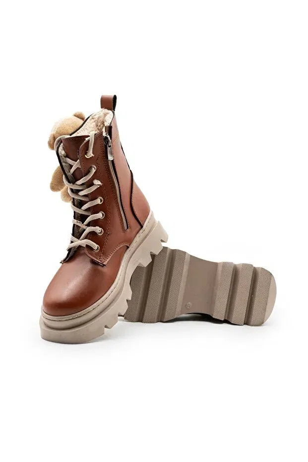 Детские ботинки для девочек с мехом Comfortable furry boots with teddy bear Milano, Multicolor — фото 4