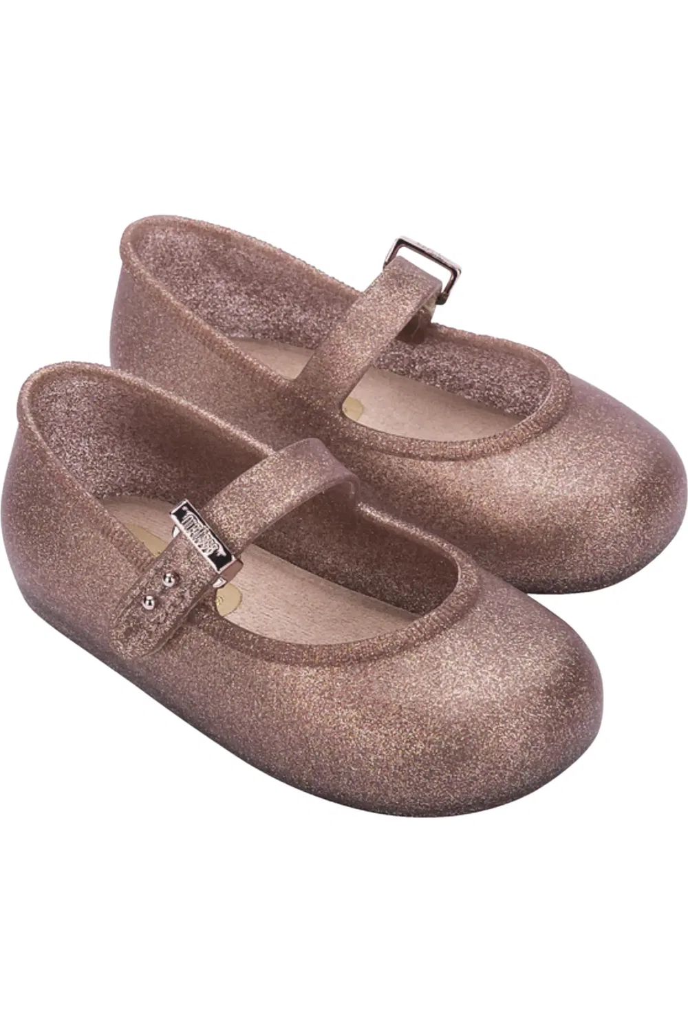 Детские туфли балетки водонепроницаемые Soft Ballerina Baby Mini Melissa, Pink Glitter