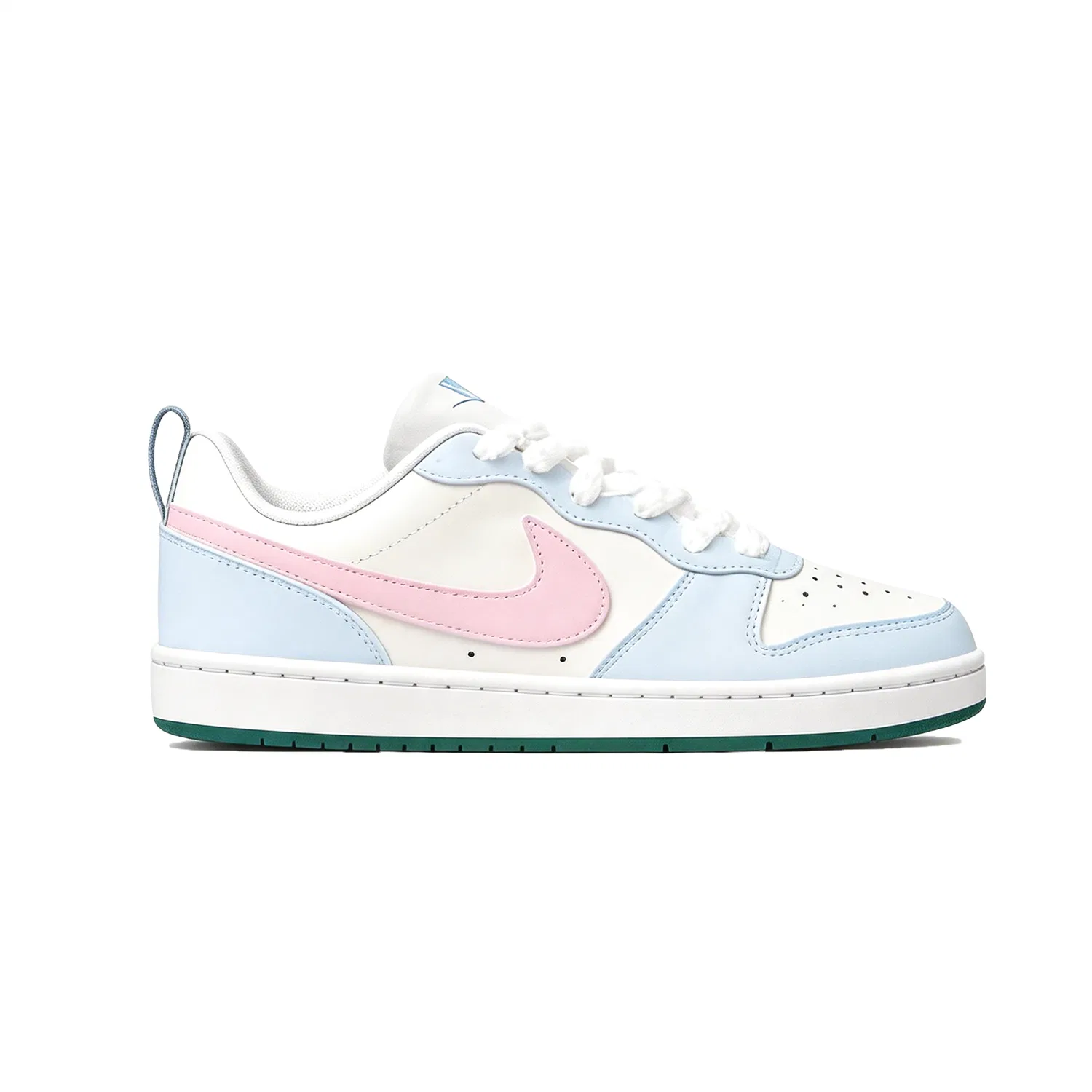 Детские кроссовки для скейтбординга с синтетической кожей Nike Court Borough, Blue — фото 4