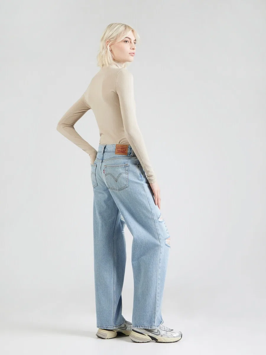 Джинсы LEVI'S свободного кроя 'SUPERLOW LOOSE' светло-голубого цвета — фото 4
