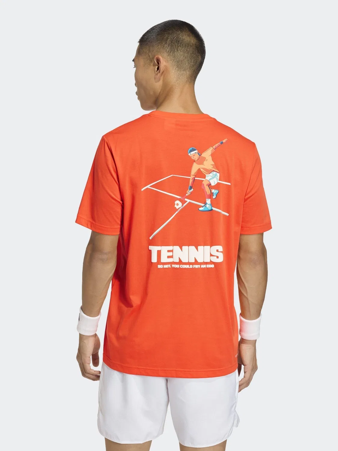 Футболка теннисная с принтом Hot Egg adidas, оранжевый — фото 2