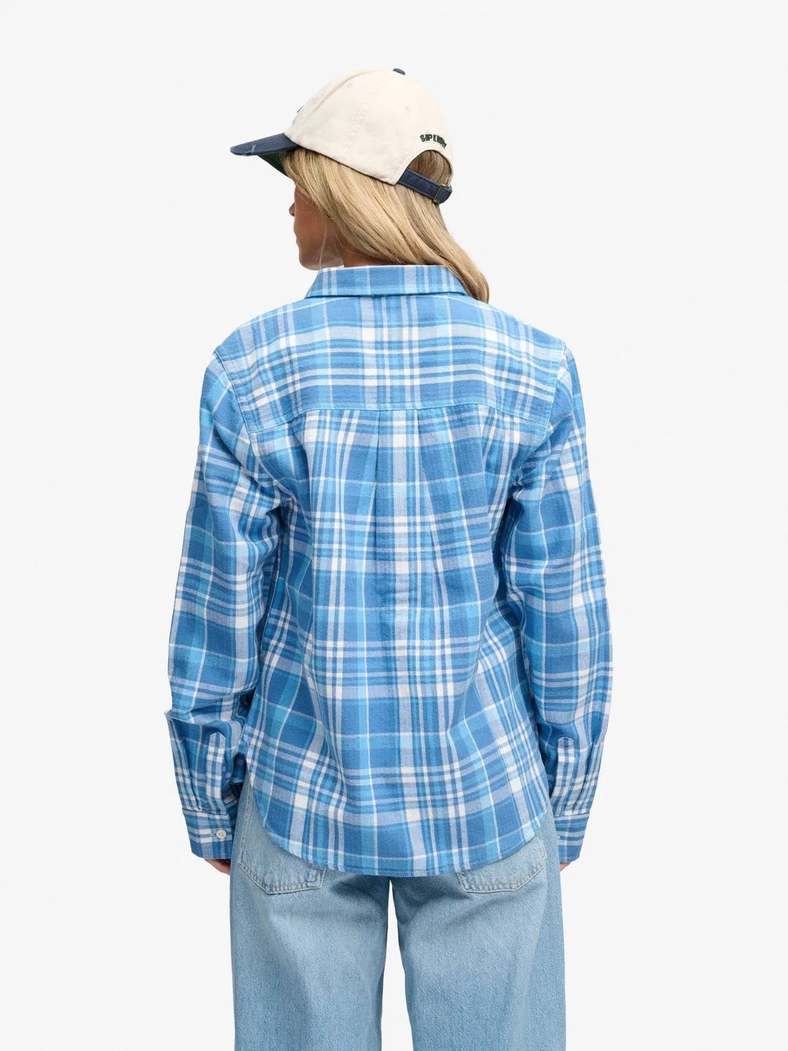 Синяя фланелевая рубашка в клетку Superdry Lumberjack — фото 2