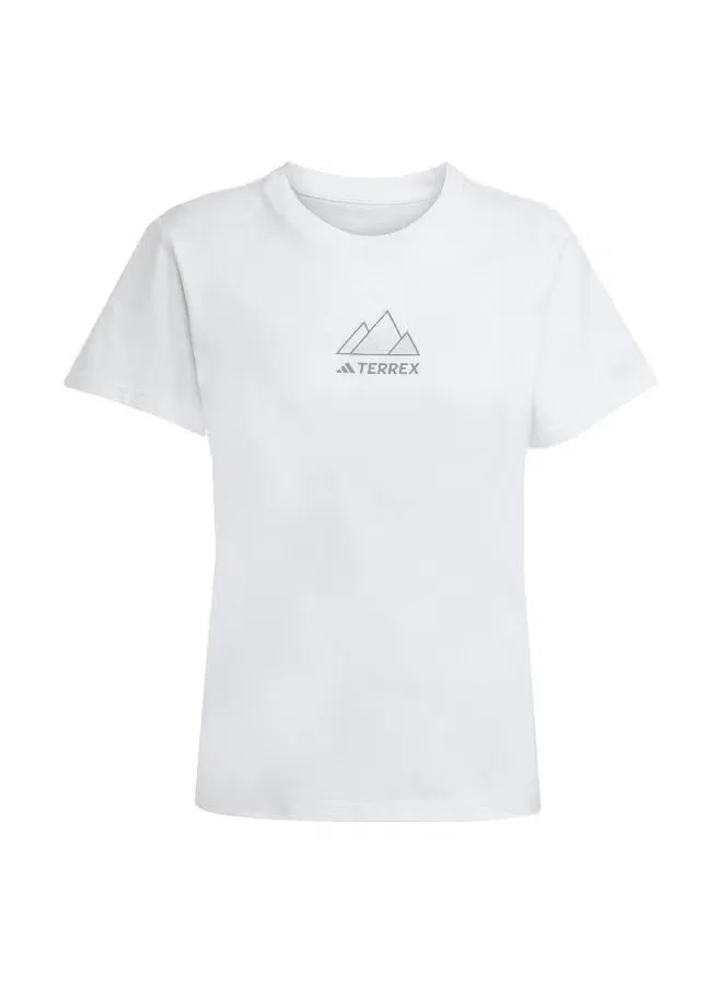Футболка с принтом Terrex outdoor athlete graphic Adidas, белый — фото 2