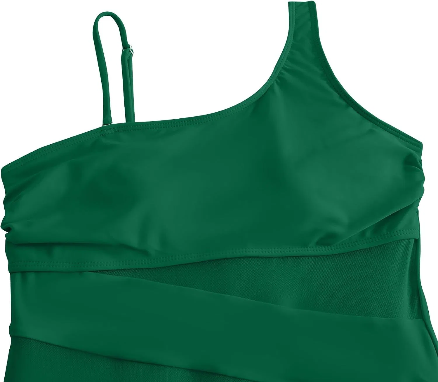 Женский монокини с эффектом утяжки, регулируемые бретели, Mesh, Green — фото 2