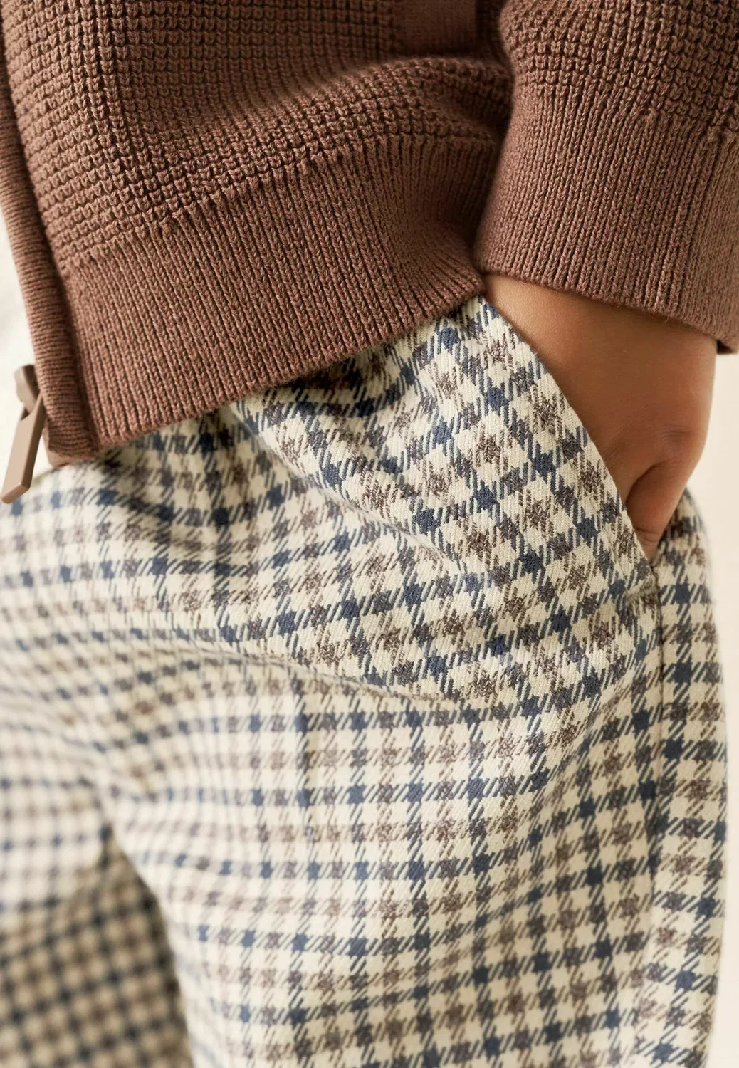 Свободный крой - уютные элегантные брюки - брюки Next, Blue Neutral Check — фото 4