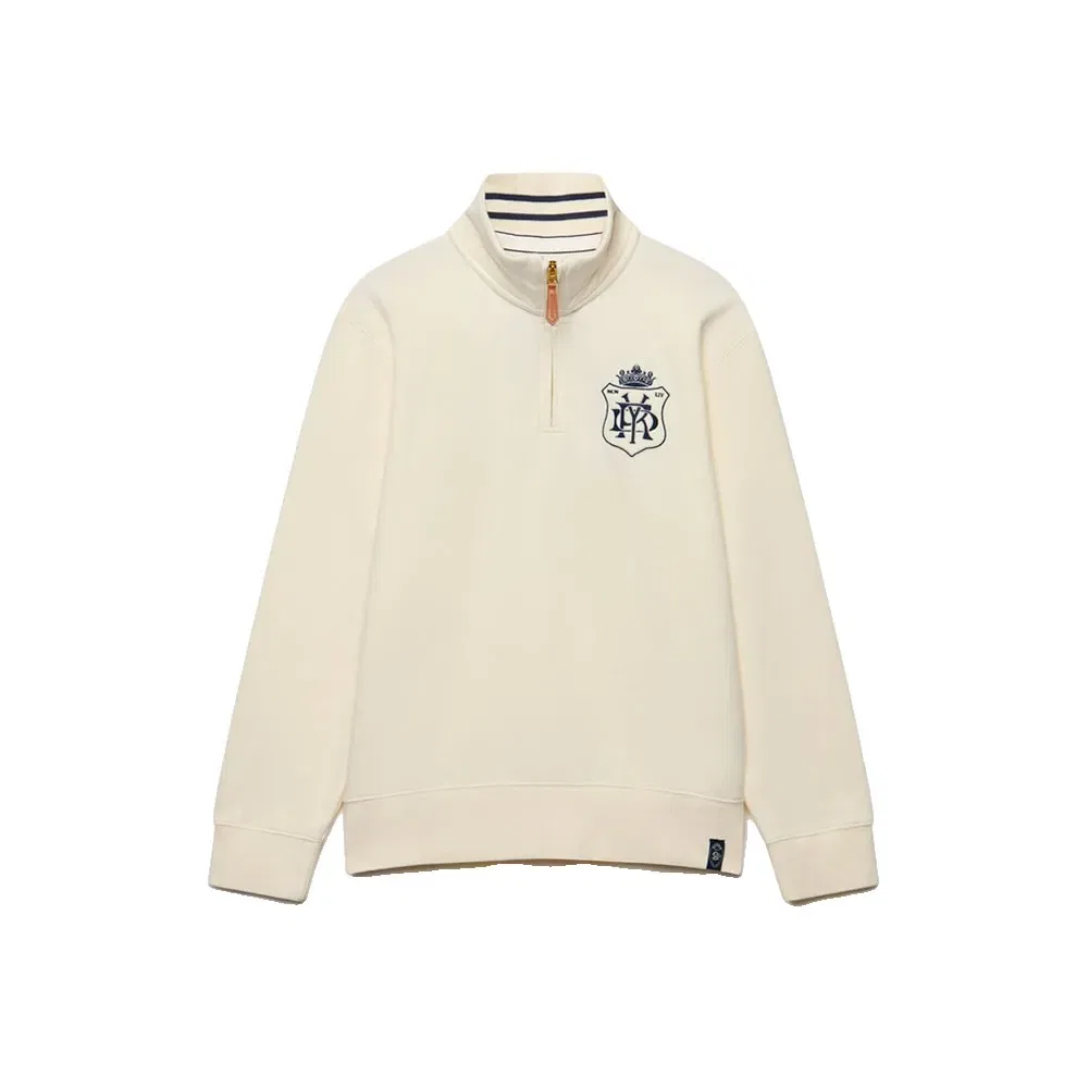 Мужской свитшот с полузастежкой Gothic Varsity Superdry, Beige — фото 3