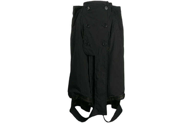 

Повседневная длинная юбка женская черная Maison Margiela
