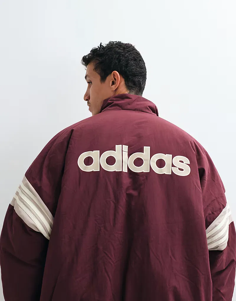 Куртка Adidas Originals Team Jacket, бордовый — фото 2