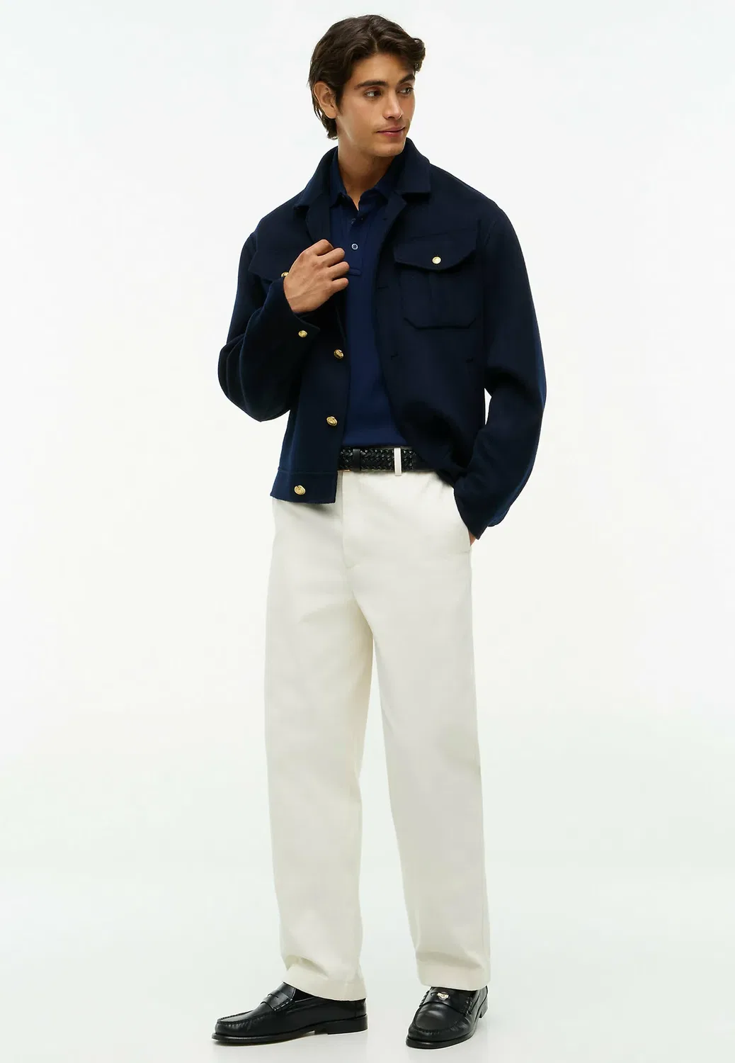 Рубашка-Поло с вафельным рисунком, с длинными рукавами Tommy Hilfiger, Carbon Navy — фото 2