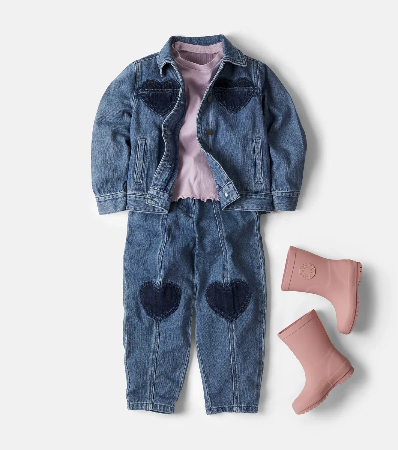 Легкая куртка джинсовая с аппликацией Stella Mccartney Kids, синий — фото 2
