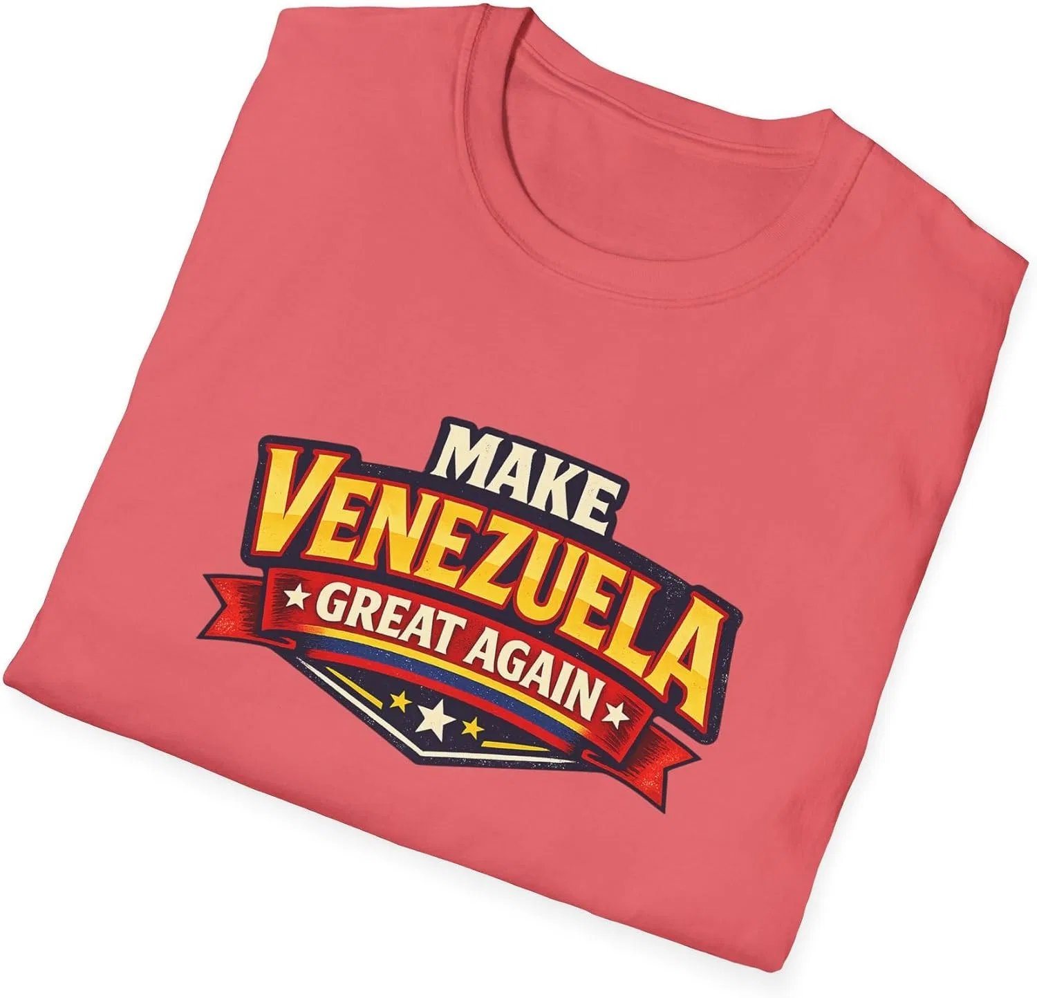 Женская футболка с принтом Venezuela Libre Protest, Coral Silk — фото 4