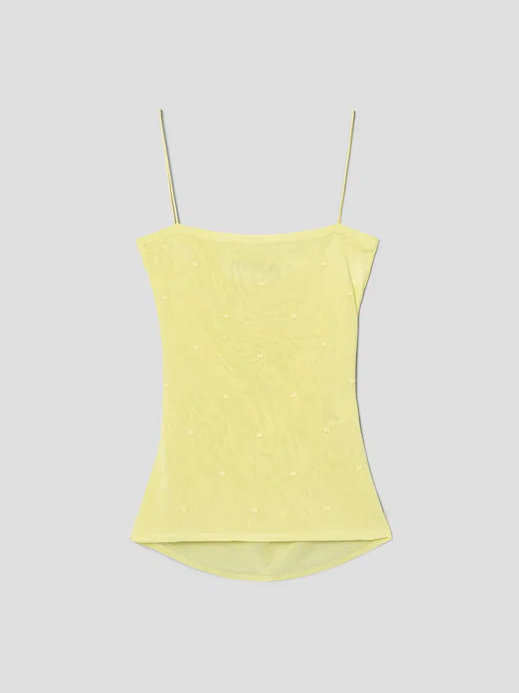 Топ без рукавов с точечным узором Plumetis, Yellow JACQUEMUS