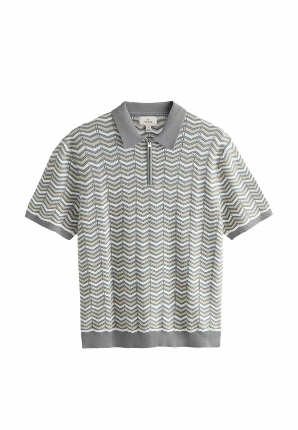 Поло хлопковое Polo shirt Next, серый — фото 4