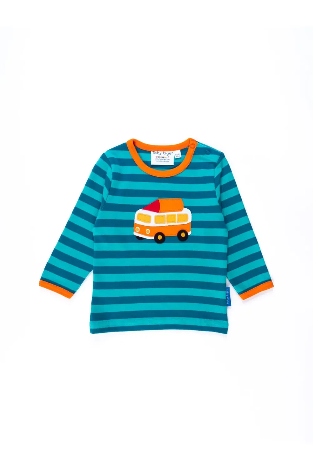 Детская футболка с аппликацией Campervan с длинным рукавом Toby Tiger, Green