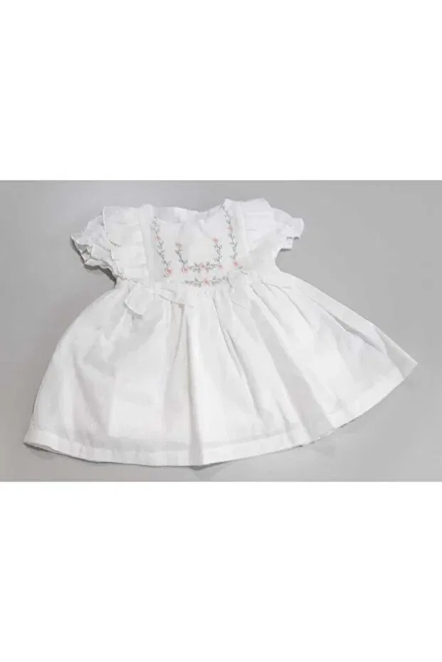 Детское платье для девочек с принтом Embossed flower pattern robali luxury baby child dress Sönmez Baby, Nude Color