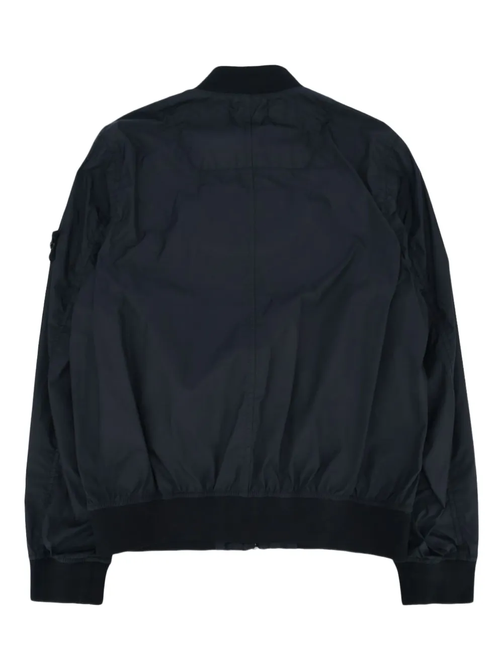 Куртка-бомбер с ребристыми манжетами на молнии Stone Island Junior, синий — фото 2