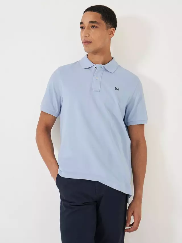 

Поло Crew Clothing Classic Pique Cotton, цвет cornflower/blue