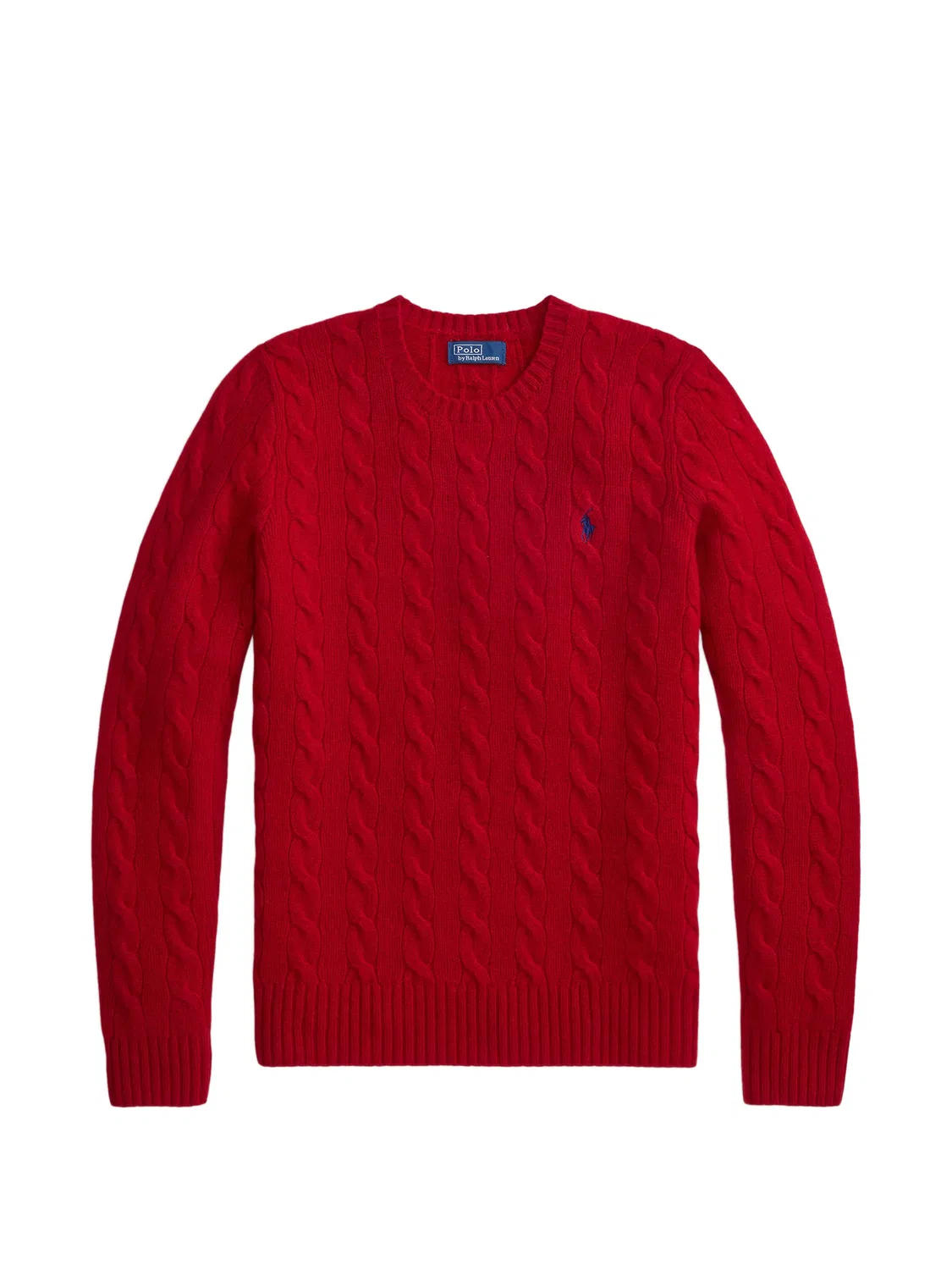 Джемпер с V-образным вырезом фактурной вязки Polo Ralph Lauren, красный