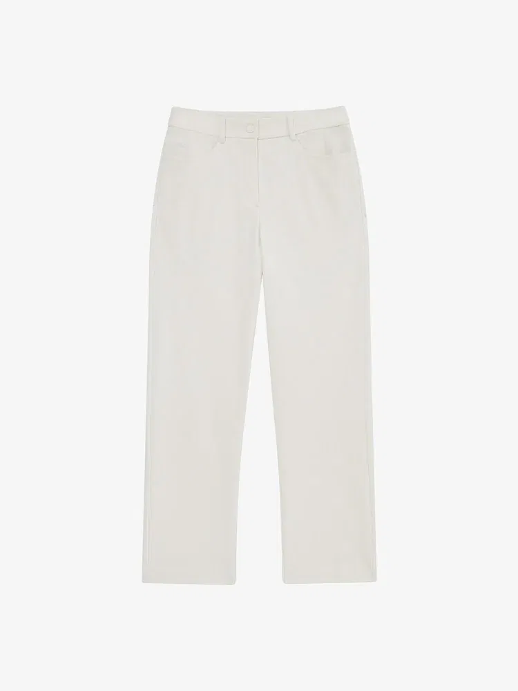 Брюки женские LACOSTE Straight Pants, Off White — фото 4