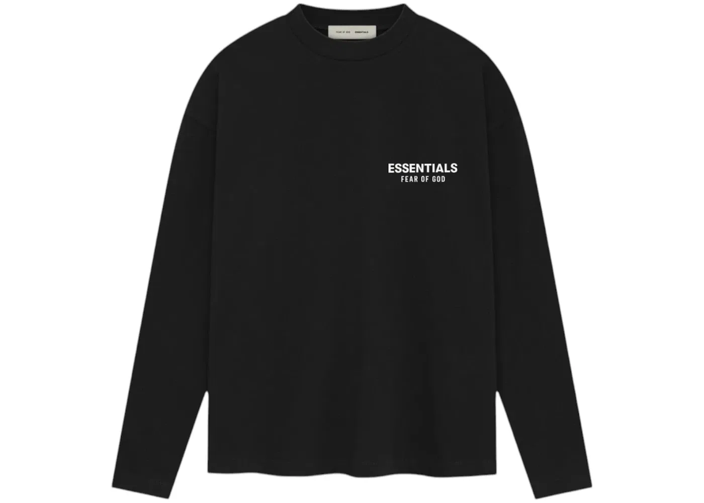 Мужская футболка с длинным рукавом Fear of God Essentials Tee, Jet Black