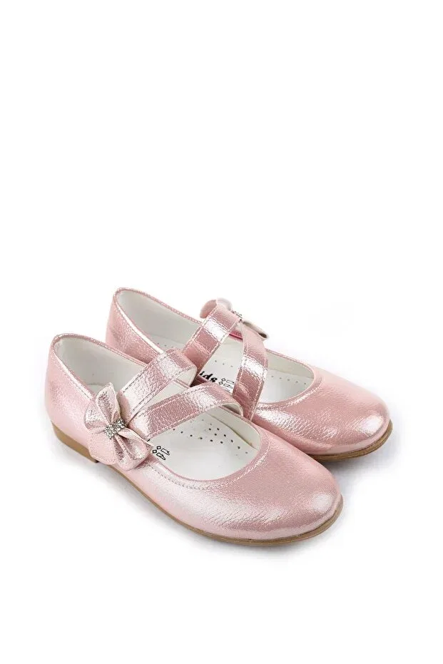Детские балетки для девочек с бантом Papuçsepeti, Pink