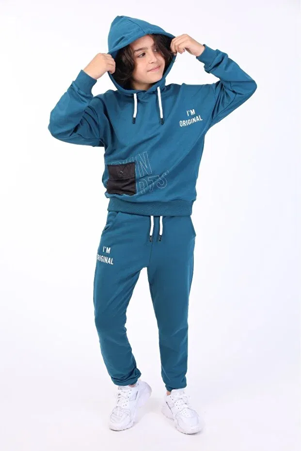 Детский спортивный костюм для мальчиков с принтом I Am Original Toontoy, Oil Blue