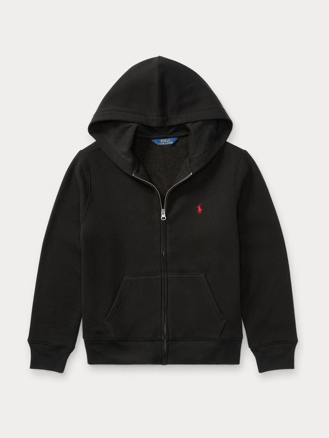 Худи, на молнии, с логотипом Polo Ralph Lauren, черный — фото 4
