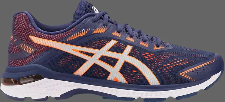 

Кроссовки gt 2000 7 2e wide 'indigo shocking orange' Asics, синий