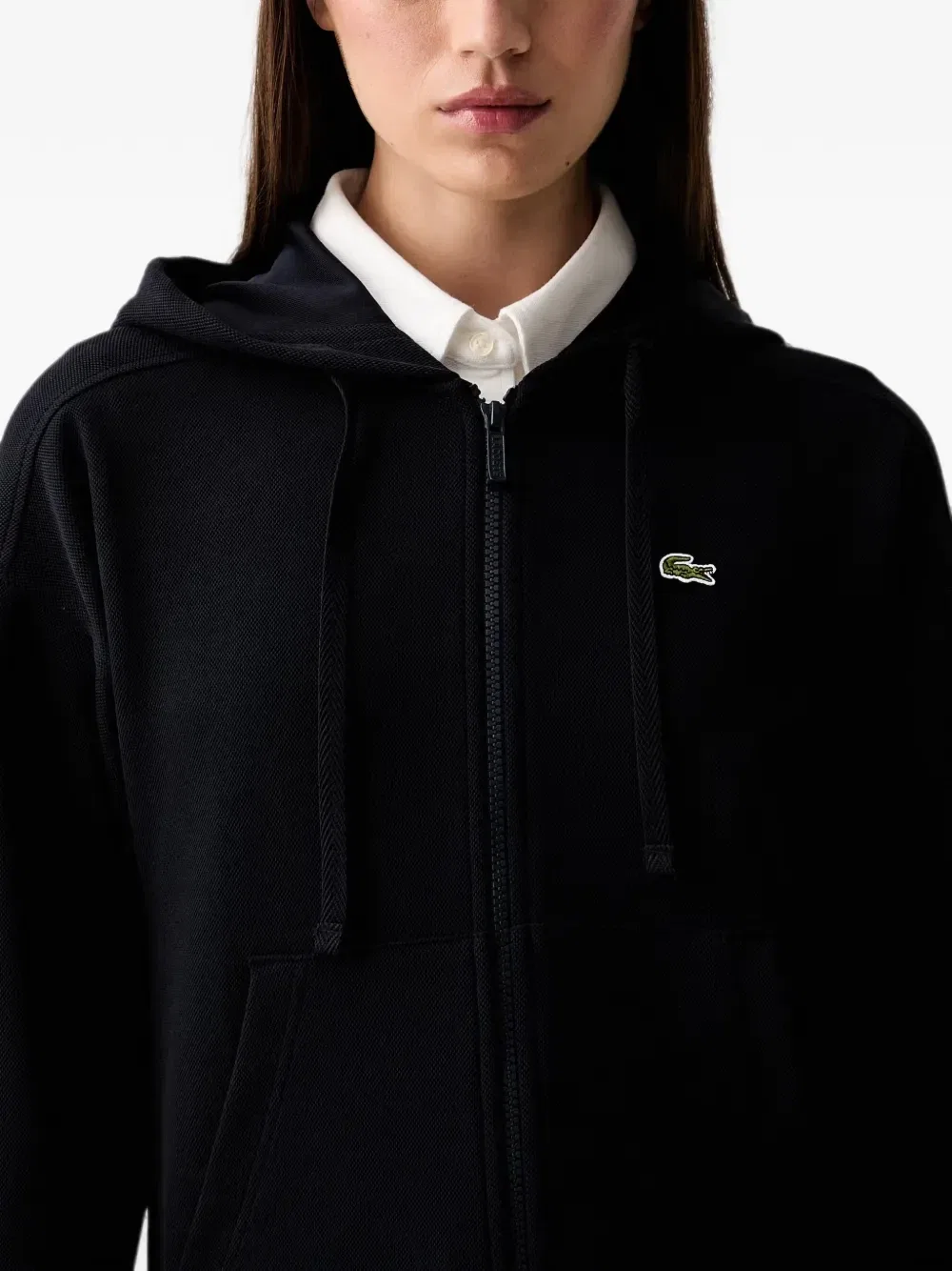 Толстовка Lacoste с логотипом-нашивкой, черный — фото 4
