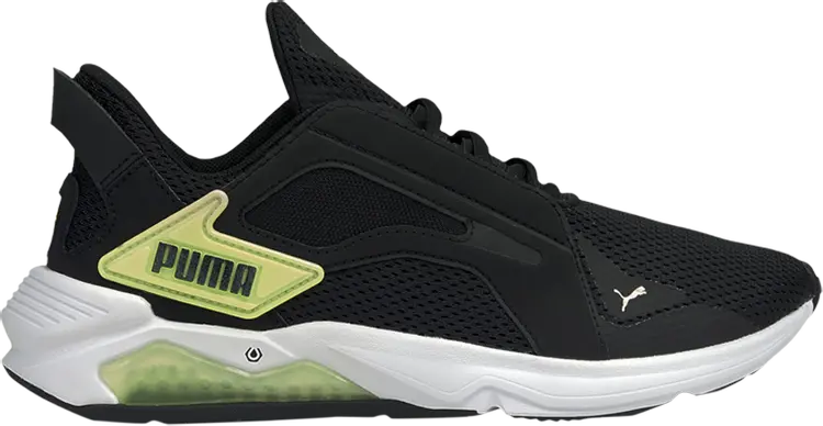 Кроссовки Puma Wmns LQDCELL Method Black Soft Fluo Yellow, черный