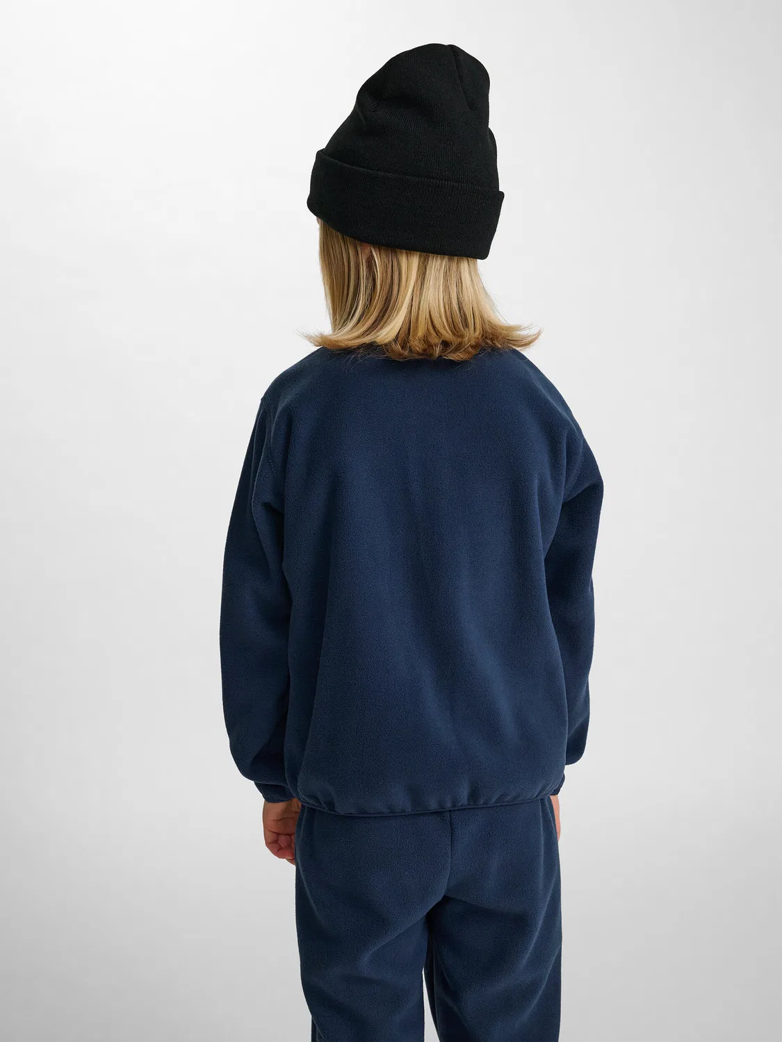 Детская флисовая куртка с молнией Hmljr Fleece Zip Jacket Bee Hummel, BLAU Navyblau Gletscherblau — фото 3