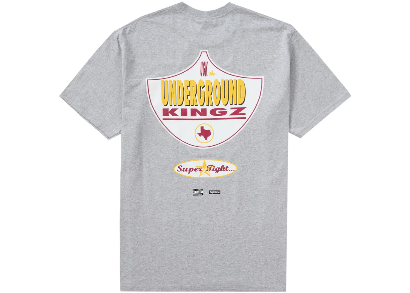 Мужская футболка с принтом Supreme UGK Super Tight Tee, Heather Grey