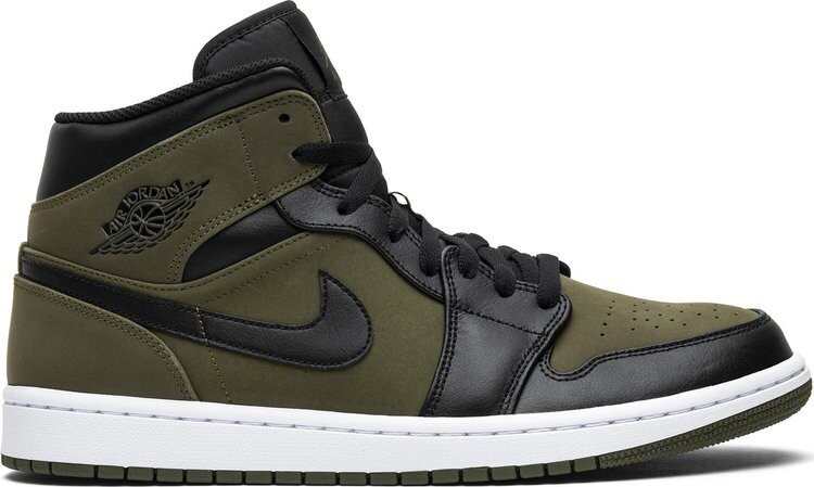 

Кроссовки Air Jordan 1 Mid Olive Canvas, зеленый