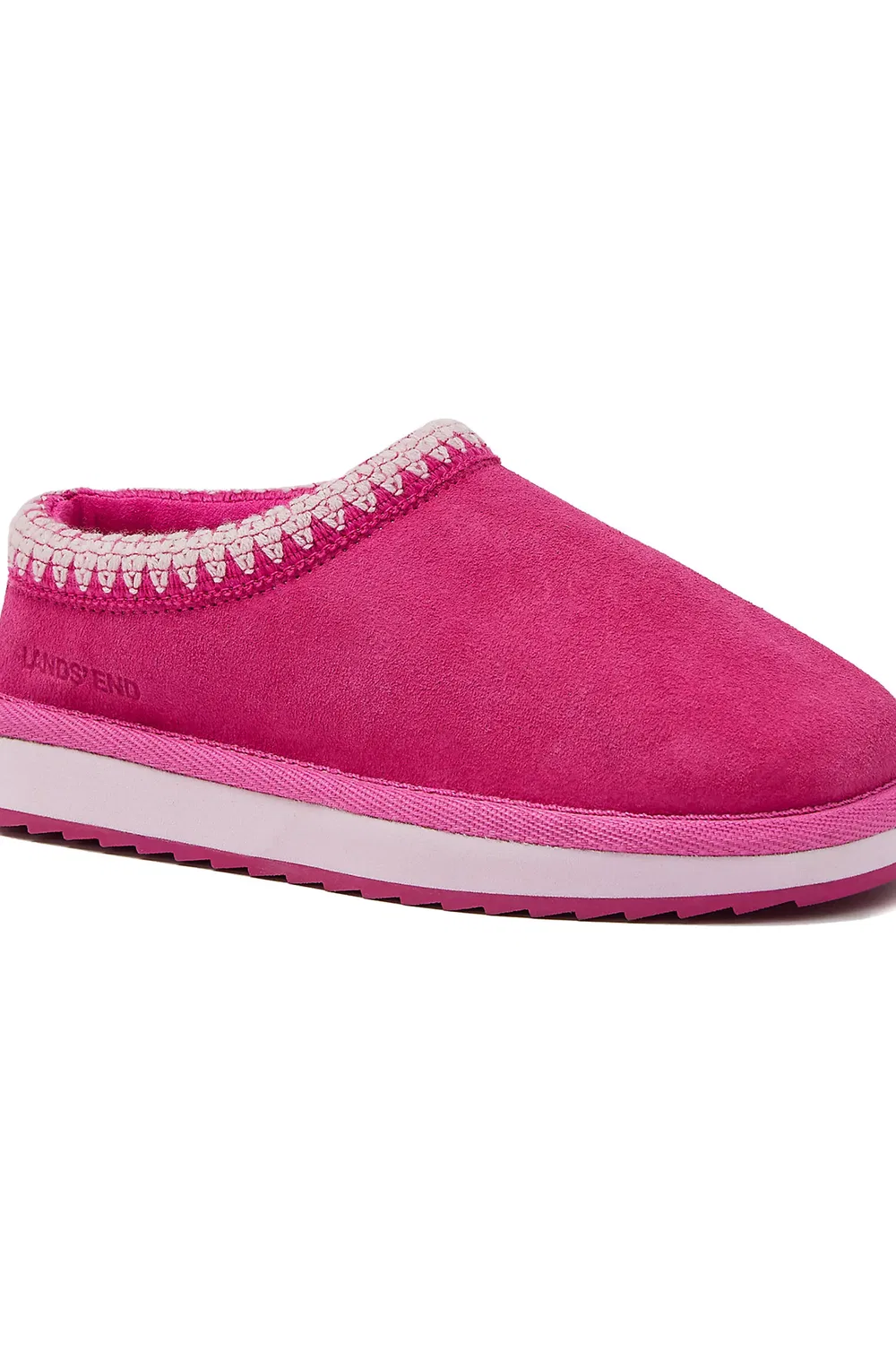 Детские тапочки с суконным верхом Hearth Lands' End, Soft Berry Pink