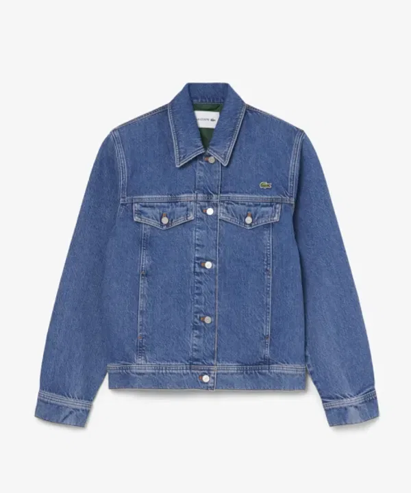 Жакет Lacoste BF6813-56G, деним, свободного кроя — фото 3
