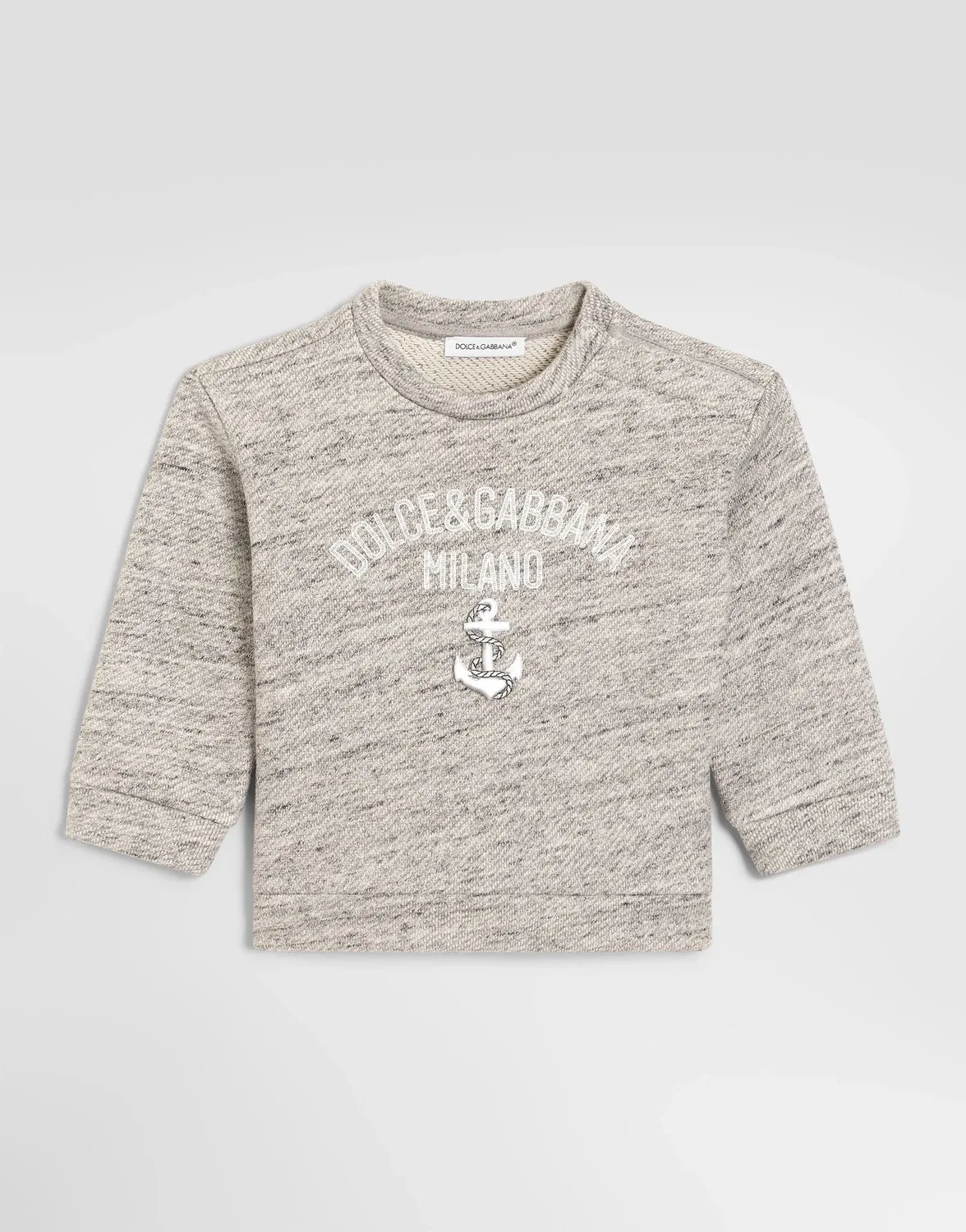 Хлопковый свитшот с логотипом Dolce & Gabbana, серый
