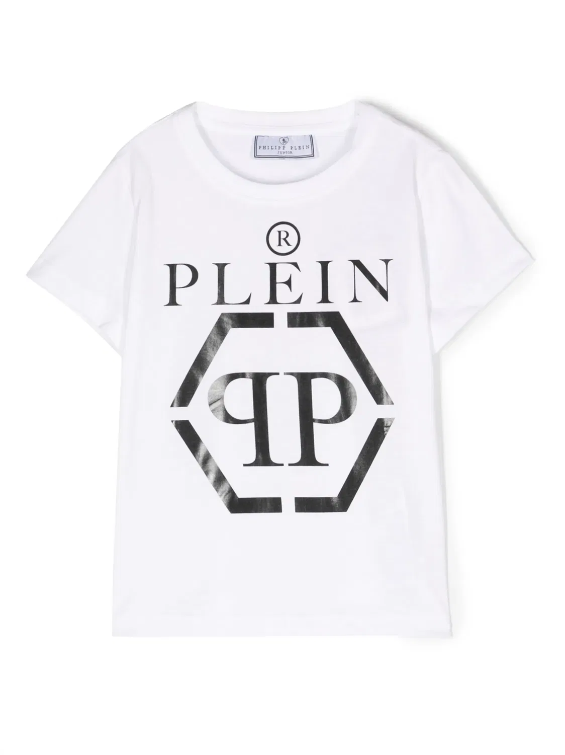 Футболка с логотипом из хлопка Philipp Plein, белый