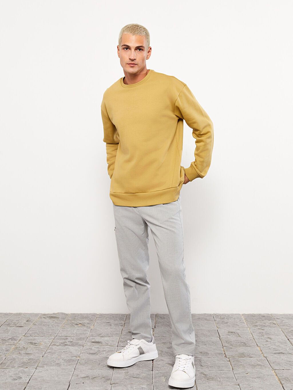 

Трикотажные мужские брюки Slim Fit LCW Casual, Серый, Трикотажные мужские брюки Slim Fit LCW Casual