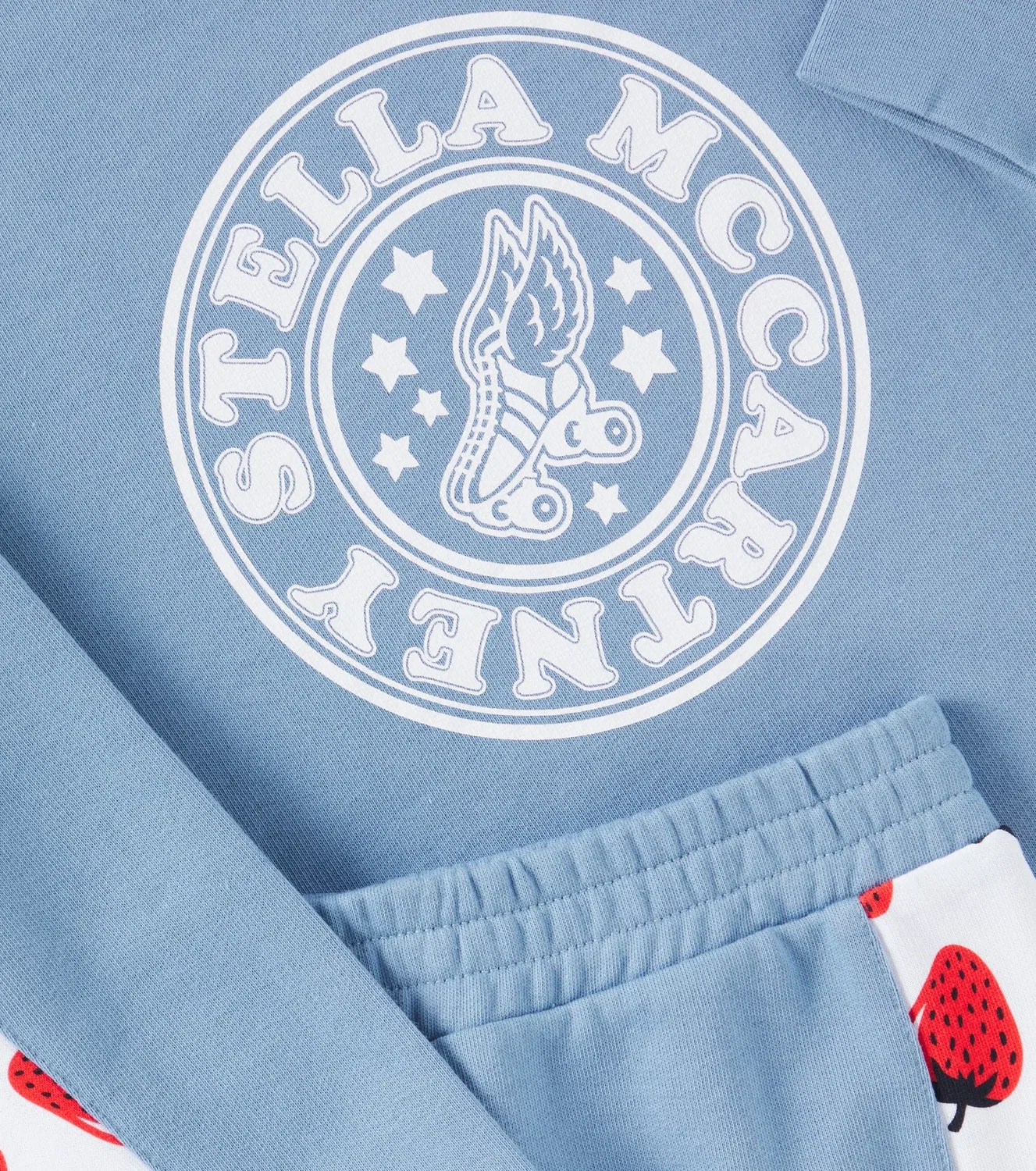 Комплект из свитшота и спортивных брюк с принтом Stella Mccartney Kids, синий — фото 3